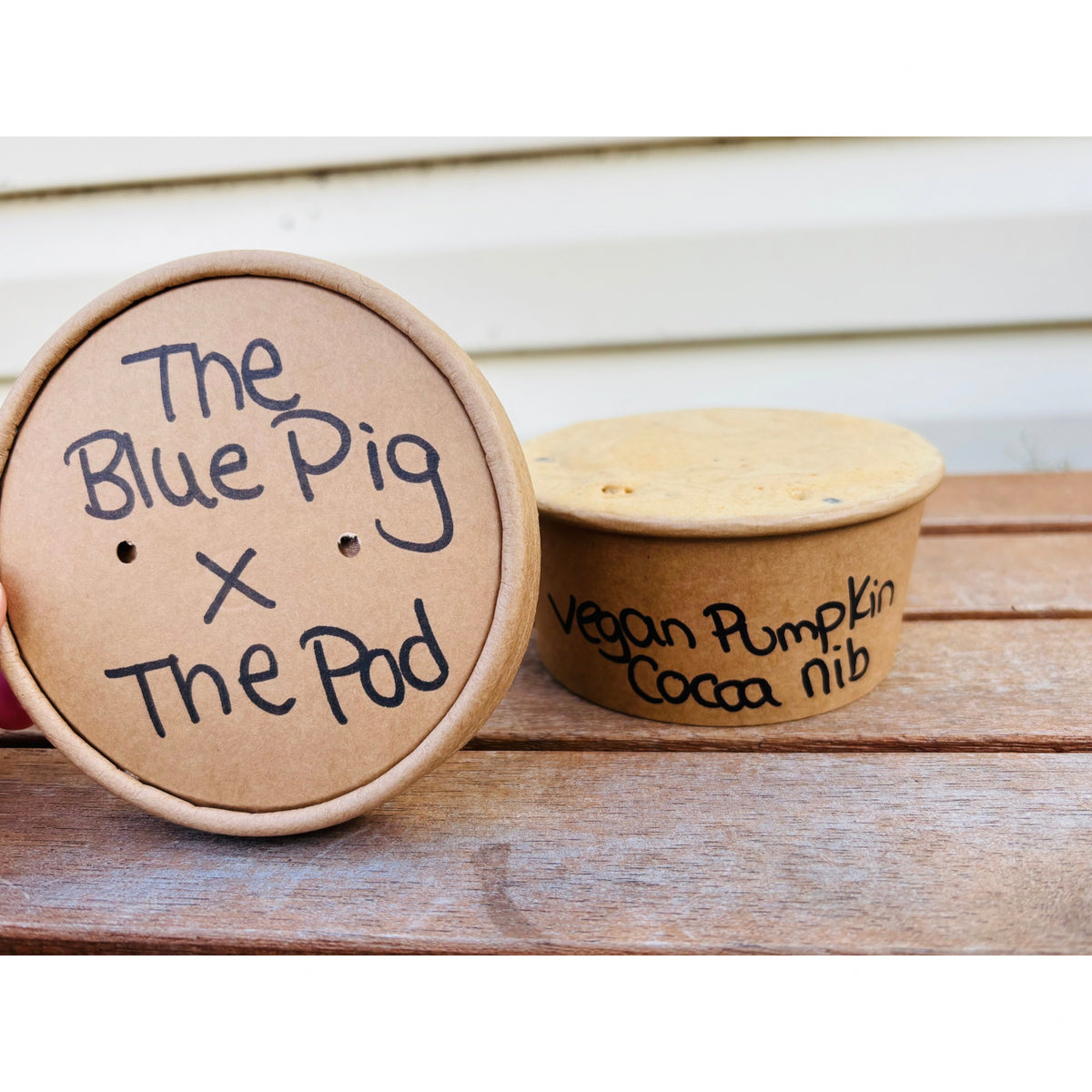 Blue Pig x The Pod — Vegan Pumpkin Ice Cream with Tanzanian Cacao Nibs